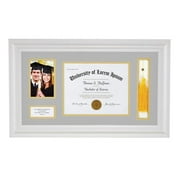 Heartfelt D1594 25 x 15 in. Graduation Frame with Words by Thoreau, White