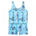 thumbnail image 2 of Uccdo 2-6Y Little Boys Girls Sleeveless Rashguard One-piece Float Swimsuits Buoyancy Bathing Suit, 2 of 5