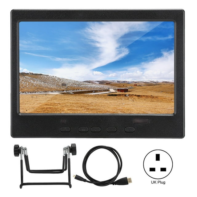 Pantalla LCD TFT de 7 pulgadas 1024x600 16:9 300cd/m² Sincero para Raspberry Pi 4B enchufe del Reino Unido