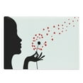 thumbnail image 1 of Abstract Woman Cutting Board, Romantic Design of a Woman Blowing a Dandelion Flower, Decorative Tempered Glass Cutting and Serving Board, in 3 Sizes, by Ambesonne, 1 of 2