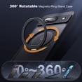 thumbnail image 3 of for Google Pixel 8A Case with 360° Rotatable Magnetic Ring Stand [Compatible with Mag-Safe][-Grade Protection] Translucent Pixel 8A Phone Case 6.1" for Women Men, Black, 3 of 7