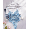 thumbnail image 6 of Blue Bodysuit Lingerie Butterfly Embroidery, 6 of 6