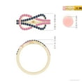 thumbnail image 3 of ANGARA Natural Encrusted Pink and Blue Sapphire Infinity Knot Ring in 14K Yellow Gold for Women (Size-1.3mm) | September Birthstone, Anniversary, Jewelry Gift for Women | Natural Blue Sapphire Ring, 3 of 7