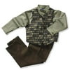 In Design 3 pc Olive Vest Set