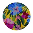 thumbnail image 2 of Nawypu Round Fitted Edged Table Cover Colorful Peony Round Tablecloth with Poppy Leaf Circular Table Cover Waterproof Wipeable Table Cloth, 2 of 7