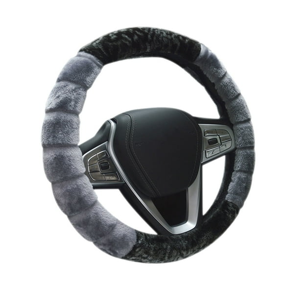 Giunmcul Holiday Saving Winter Short Steering Wheel Cover Winter Heating and Warmth Cover
