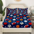 thumbnail image 3 of Erosebridal Rugby Basketball Game Full Sheet Sets,Stars Stripes Bedding Full Size,Sport Theme Decor,Breathable,4-Piece, 3 of 7