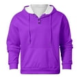 thumbnail image 3 of Basic Hoodies for Men 2025 Fall Winter Long Sleeve Button Hooded Sweatshirt with Pockets Pullover Hoody Mens Hoodies, 3 of 5
