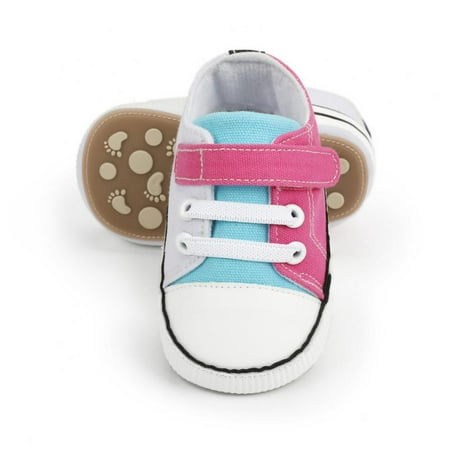 

Baby Non-Slip First Walking Shoes Fashion Breathable Hook & Loop Sneakers 0-18Months
