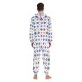 thumbnail image 4 of FORMRS Onesies Pajama for Adults Unisex Hoodie Winter Jumpsuit One Piece Sleepwear, Sizes S-2XL, Purple Retro Shapes, 4 of 7