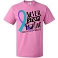 thumbnail image 3 of Inktastic Never Stop Fighting Suicide Prevention Awareness Ribbon T-Shirt, 3 of 5
