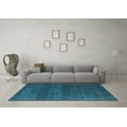 thumbnail image 3 of Ahgly Company Indoor Square Oriental Light Blue Industrial Area Rugs, 8' Square, 3 of 4