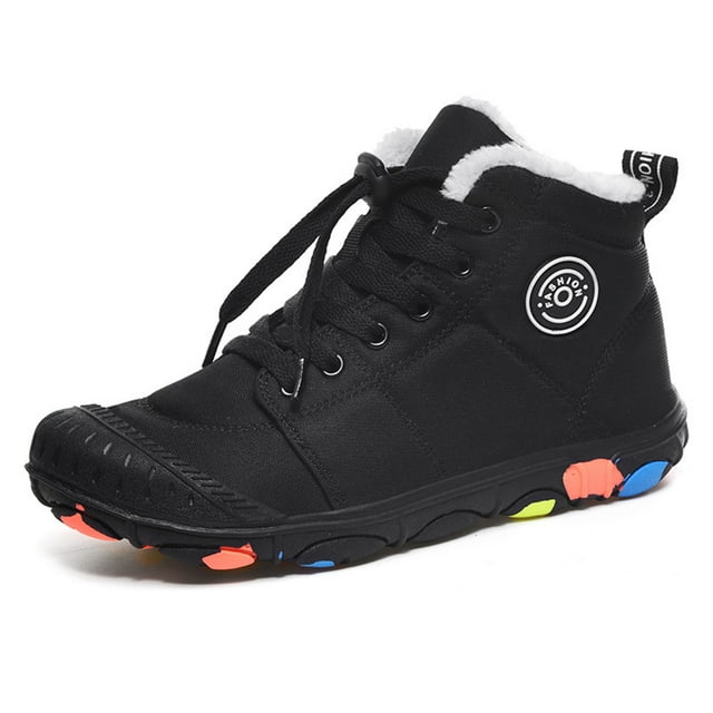 LSLJS Bottes d'Hiver pour Enfants en Coton Épais Chaud Peluche, Bottes de Neige pour Garçons