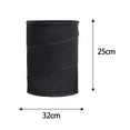 thumbnail image 4 of Camping Trash Can Folded Trash Bin Foldable Waterproof Garbage Can Waste Basket Bin for Home Outdoor Activities Garden Leaves Mini Size Black, 4 of 9