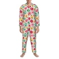 thumbnail image 3 of Bingfone Men's Pajama Set 2 Piece Loungewear PJs, Long Sleeve with Pajama Pants- cartoon ladybird-XX-Large, 3 of 7