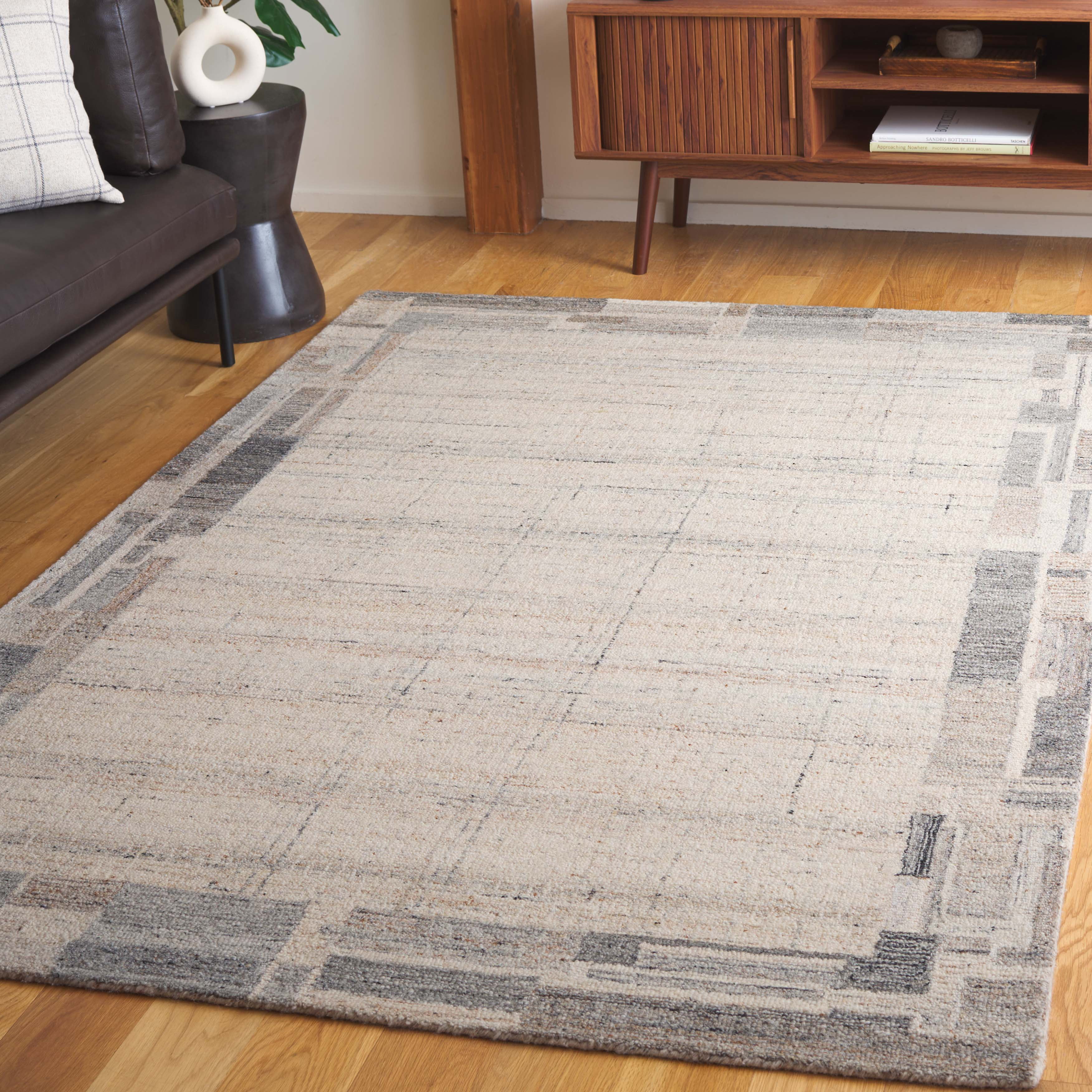 SAFAVIEH Restoration Vintage Elsie Abstract Area Rug, Grey/Beige, 5' x 8'
