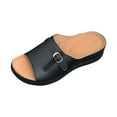 thumbnail image 6 of Mepaouo Orthopedic Sandals for Women 2025 Orthotic Leather Wedges Slides Summer Platform Dress Shoes, 6 of 7