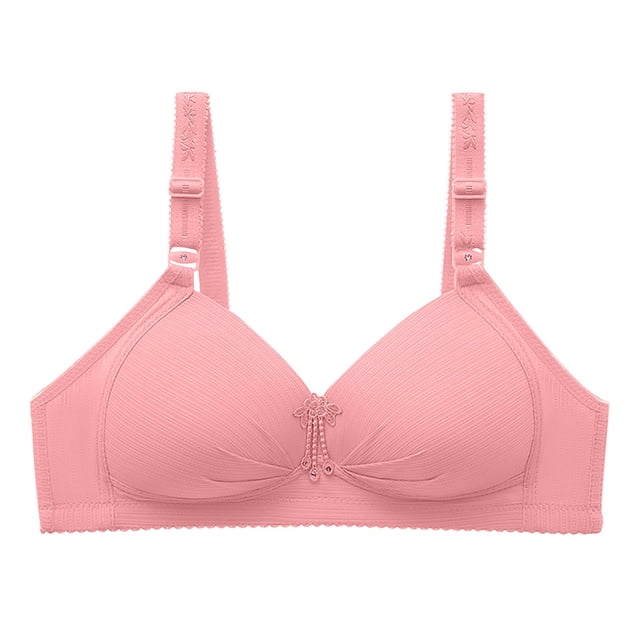 Padded Bra Women Padded Bra Feature V-Neck Wire-Free Bra Style W-959 Pinks XL