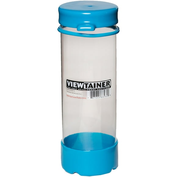 Viewtainer Tethered Cap Storage Container 2.75"X8"-Sky Blue