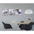 thumbnail image 4 of 3 Piece Canvas Wall Art for Bedroom Bathroom Wall Decor Purple Lavender Flower and Zen Stone Painting Pictures Print on Canvas Spa Still Life Artwork Framed Ready to Hang, 4 of 5