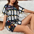 thumbnail image 4 of Sigee Space Math Times Tables for Sleepwear Casual Pjs with Pockets Women's Pajamas Sets Shorts 2 Piece Short Sleeve Lounge Sets-Small, 4 of 6