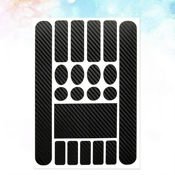 FRCOLOR Carbon Protector Set Vinyl Stickers for Bicycle Black