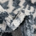 thumbnail image 5 of 8' x 10' Blue and Ivory Border Rectangular Area Throw Rug, 5 of 5