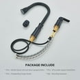 thumbnail image 5 of Black Kitchen Faucet Single Hanle 2Hole Sink Mixer Faucet Pull Out/Down Sprayer, 5 of 16