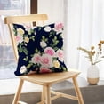 thumbnail image 5 of LALILO Throw Pillow Covers Floral With Roses Watercolor Accent Art Cushion Cover 18" x 18", 2 Pack, 5 of 6