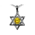 thumbnail image 2 of Star K� Jewish Star of David Pendant Necklace with Round Genuine Citrine, 2 of 9