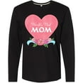 thumbnail image 3 of Inktastic World's Best Mom in Pink Heart with Flowers Long Sleeve T-Shirt, 3 of 5