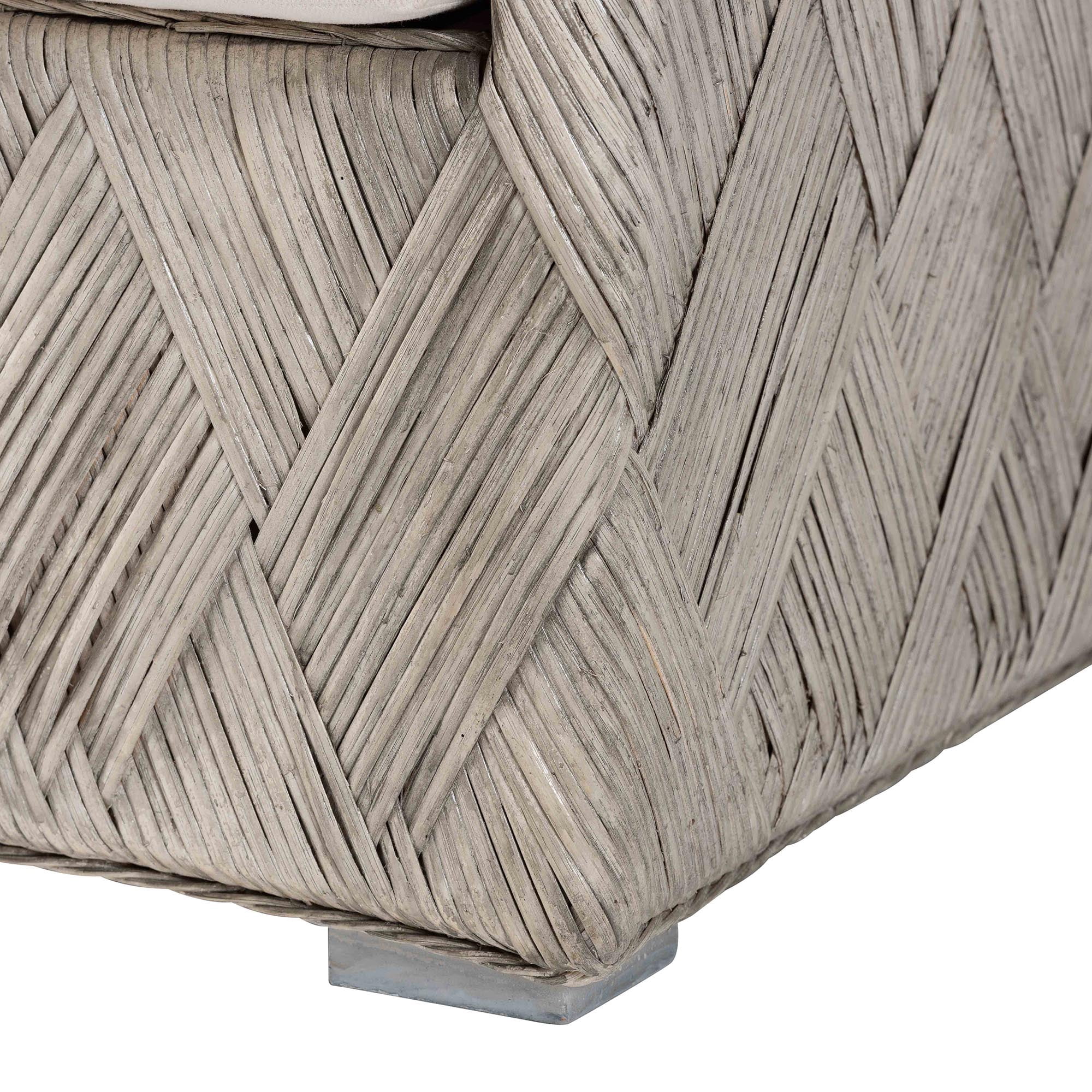 bali & pari Melbourne Boho Lounge Chair, Whitewash