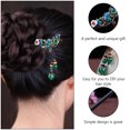 thumbnail image 3 of Miangastore 1 Pcs Bâtonnet pour Cheveux Décoration Rétro Perles de Jade Couleurs Assorties pour Dames, 3 of 8