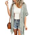 thumbnail image 6 of Breezora Women's Hollow Out Knit Cardigan Short Sleeve Fringe Tassel Lightweight Cover Up Shawl Wrap for Summer, 6 of 10