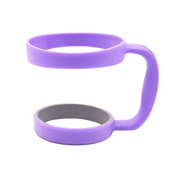 30 oz Tumbler Handle Stainless Steel Beer Mug Handle Upgrade Anti-Slip Adjustable Travel Mug Handle (Purple)