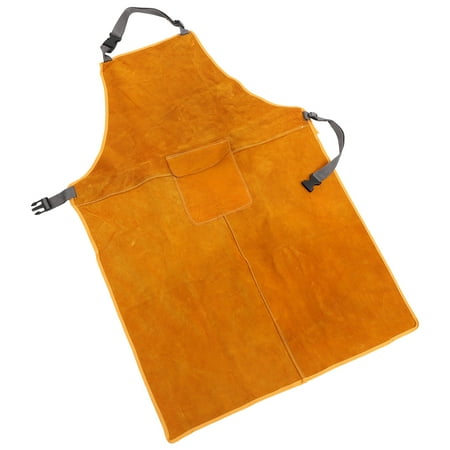 

Leather Welding Protective Clothing Apron Thicken Electric Welding Protective Clothing with Pocket Wear-resistant Anti-scalding Fireproof Free Size (Orange)