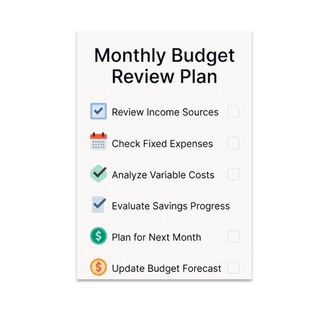 Monthly Budget Review Plan - Financial Planning Enthusiast - 13x19 Poster Print