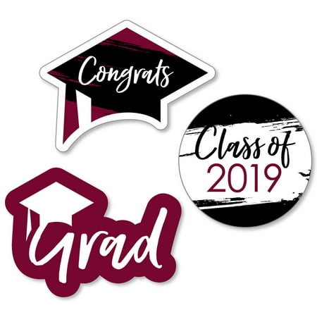 Maroon Grad - Best is Yet to Come - DIY Shaped 2019 Graduation Party Cut-Outs - 24 (Best 24 Dishwasher 2019)