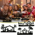 thumbnail image 4 of Pompotops Christmas - Bethlehem Christmas Nativity Set, Indoor Christmas, Metal Light Bracket, 11.8 Inch Rural Wooden Bracket, Christmas Metal Sign With Candlestick, 4 of 4