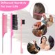 thumbnail image 4 of Set of 3 Sleek Bun Brushes - Perfect for Sleek Braids, Teasing, and Hair Styling - Pink, 4 of 5