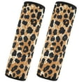 thumbnail image 2 of 2 Car Seat Belt Covers S Size 6.5*6.5 Inches Car Seat Belt Shoulder Pad Backpack Shoulder Pad Stroller Belt Cover Leopard Print, 2 of 8