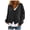 Black, variant on Up to 60% off!Homenesgenics Plus Size Fall Women V-Neck Buttons Casual Stretchy Knitted Sweater Cardigan Coat Black S