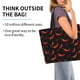 thumbnail image 2 of Balery Red Hot Chili Bolsa Tote Estilo Estético con Cremalleras, Bolsa de Hombro, Bolsa de Compras Grande y Plegable, 2 of 8