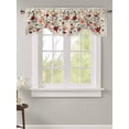thumbnail image 2 of Tie Up Valance Curtain for Kitchen,Retro Watercolor Flowers Rod Pocket Short Curtains Adjustable Tie-Up Shade Valances,Farm Red Pink Floral on Linen Window Treatment for Bathroom Living Room Bedroom, 2 of 8