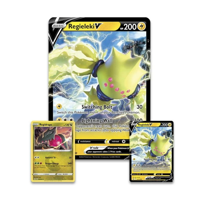Pokemon Crown Zenith Regieleki V Foil Promo & Oversized Cards Collection with 4 Booster Packs - Walmart.com Pokemon Crown Zenith Regieleki V Foil Promo & Oversized Cards Collection with 4 Booster Packs - Walmart.com