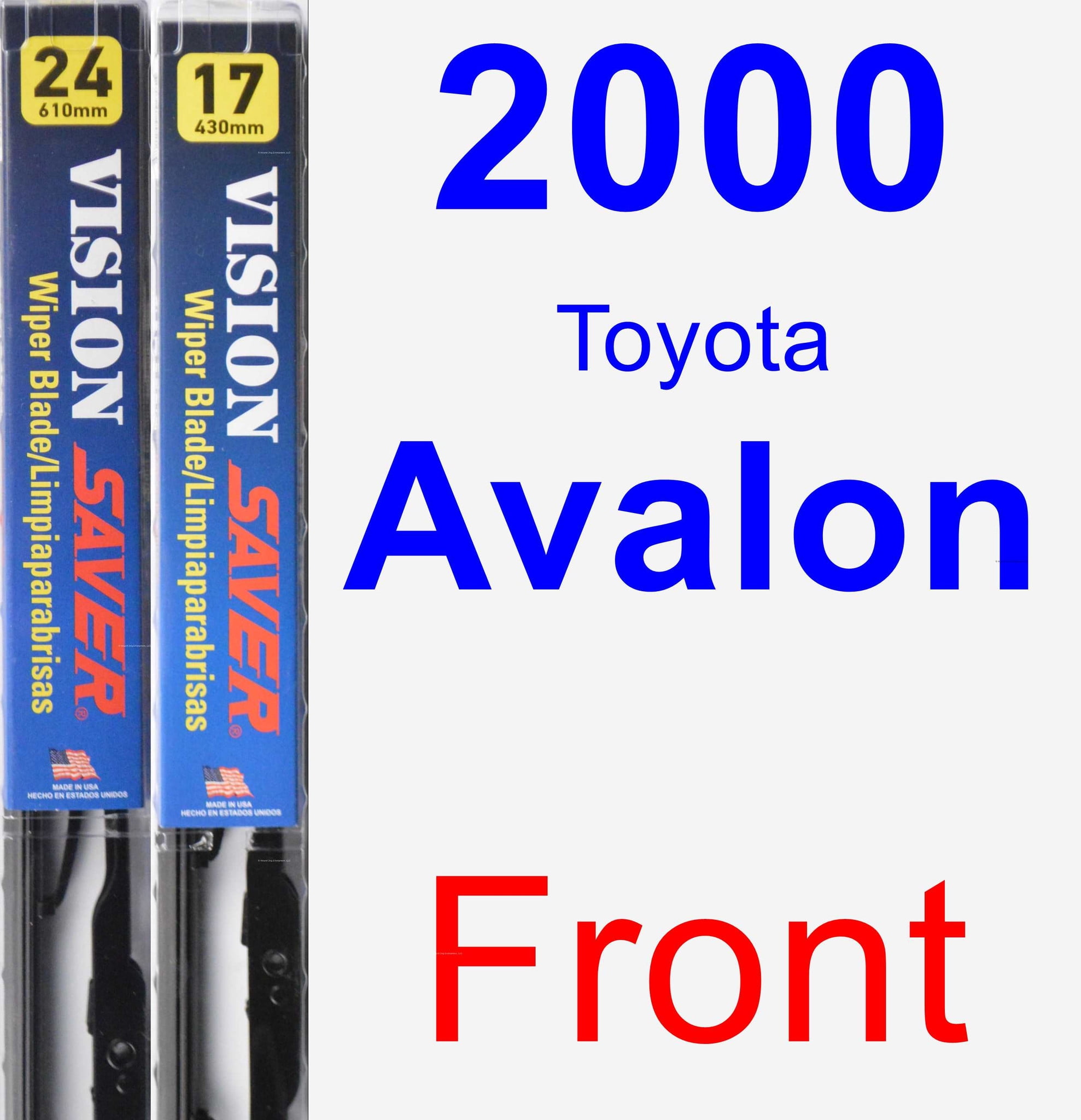 2000 Toyota Avalon Wiper Blade Set/Kit (Front) (2 Blades) Vision