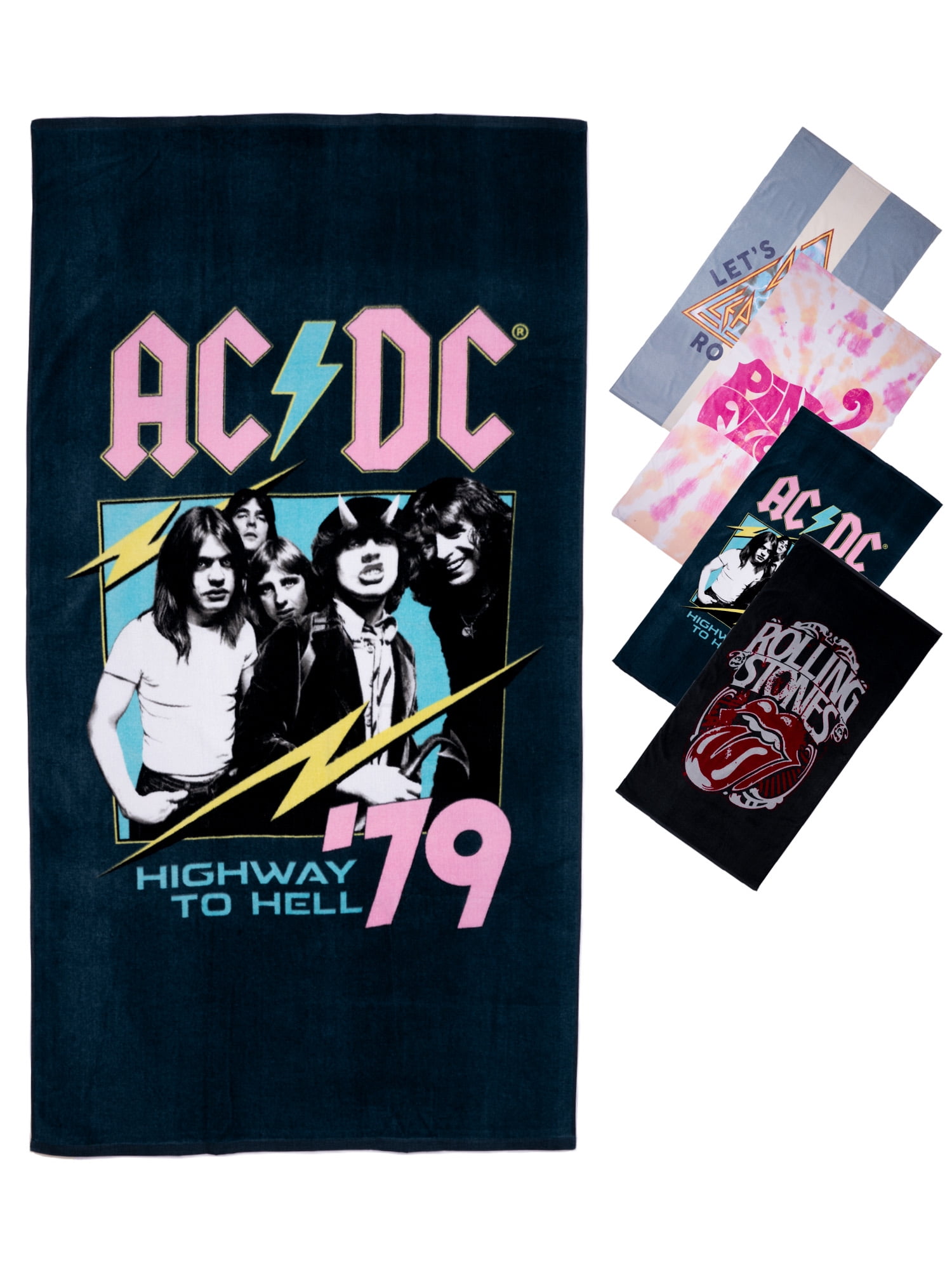 ACDC Rock Band Cotton Blend Graphic Print Quick Dry Beach