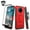 Red, variant on SPY CASE for Nokia X100 Case with Tempered Glass Screen Protector Hybrid Cover with Kickstand Phone Belt Clip Holster - Rose Gold