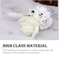 thumbnail image 4 of Corsage Artificial Flower Boutonniere Banquet Anniversary Fine Workmanship Exquisite Wedding Party Decorations Decorative Multipurpose Wedding Decor Gold, 4 of 9