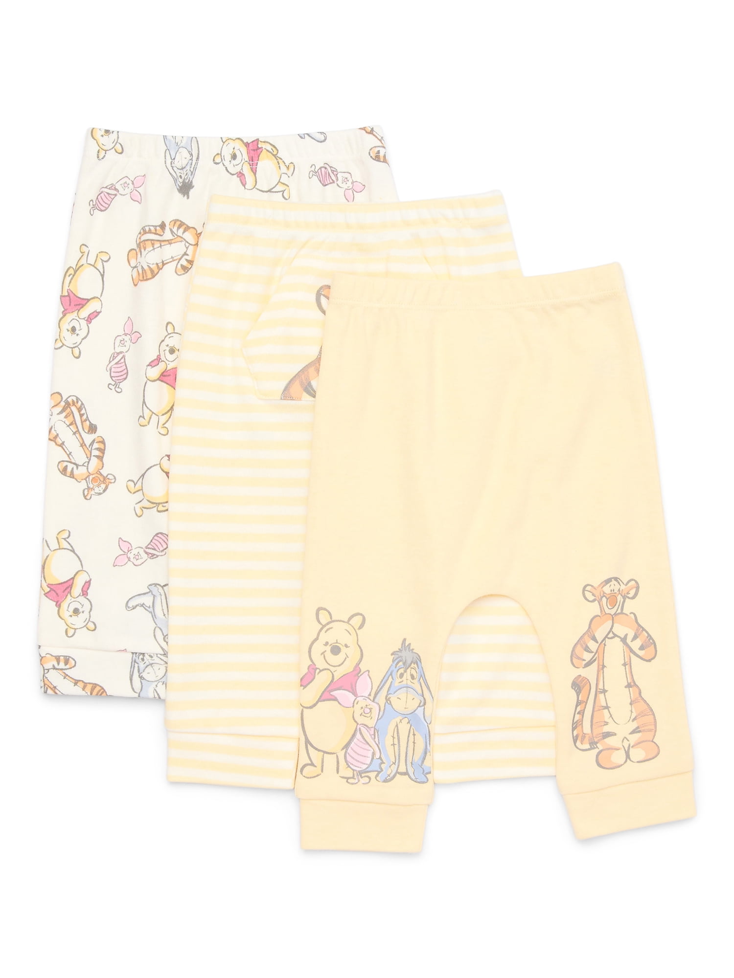 Disney Baby Wishes + Dreams Character Infant Baby Jogger Pants, 3-Pack, Sizes Newborn-12 Months